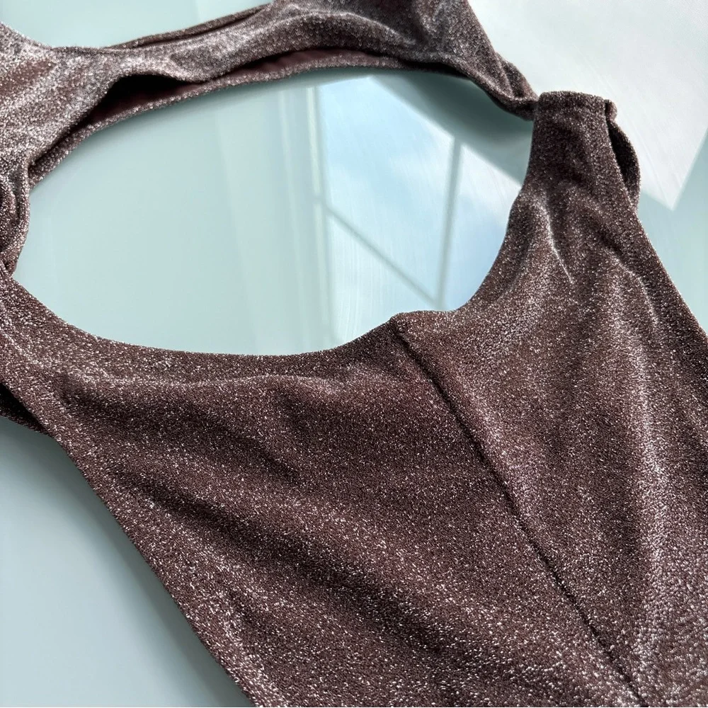 NWT Skims Glitter Monokini - Cocoa Brown - M - Picture 5 of 8
